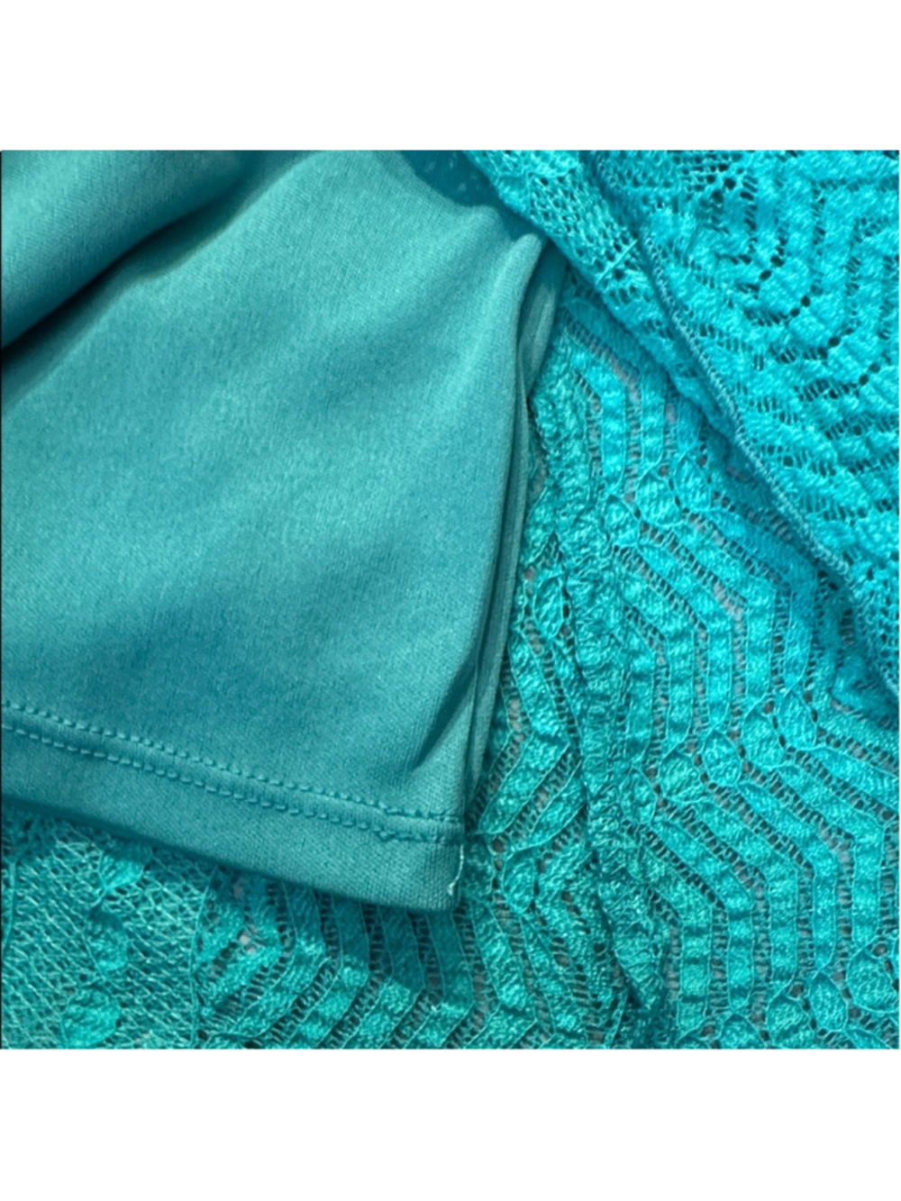 Rabbit Rabbit Designs Teal Turquoise Lace Dress - Picture 10 of 11